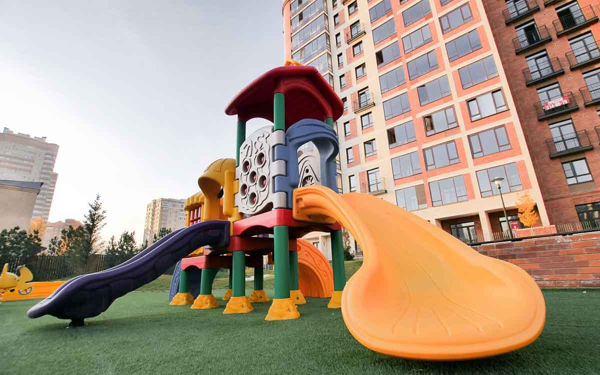 outdoor playground installing