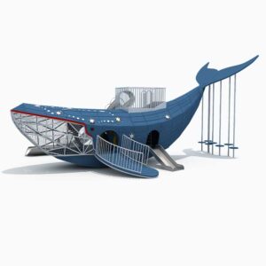 Custom Shark Outdoor Playground Equipment with Stainless Steel Slide