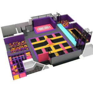 Commercial Indoor Trampoline Park Equipment for Warehouse Space
