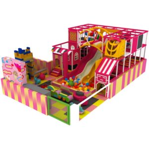 Candy Theme Indoor Playground Jungle Gym with Ball Pit