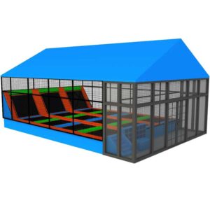 Custom Venezuela Rectangle Outdoor Trampoline with Roof
