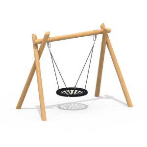 Wooden Playground Swing Set for School