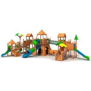 Custom Castle Outdoor Wooden Playhouse for Kids