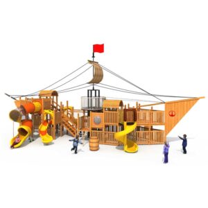 Wooden Pirate Ship Playground Equipment