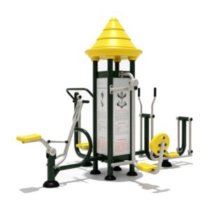 4-in-1 Outdoor Fitness Equipment – Fitness Rider, Leg Press, Sky Walker & Air Walker