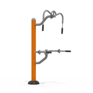 Inclusive Outdoor Gym Equipment - High‑Pull Traction and Shoulder Press Bars