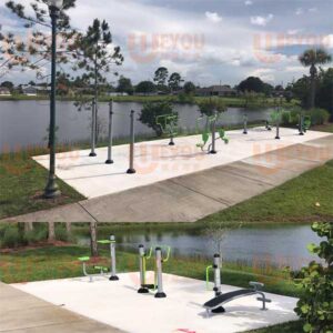 Outdoor-fitness-equipment-manufactured-by-WEYOU-Play-installed-in-port-st-lucie,-USA.
