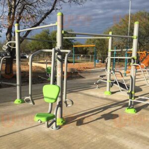 Outdoor-fitness-equipment-manufactured-by-WEYOU-Play-installed-in-texas,-USA.