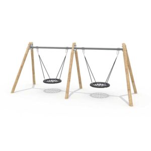 Wooden Swing Set for Outdoor Playground