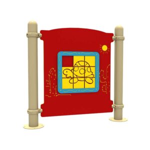 Cartoon Sliding Puzzle Game Board