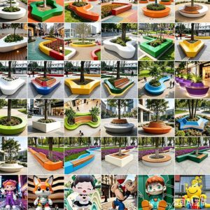 Custom FRP Park Bench