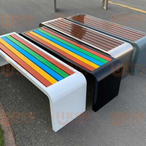 Custom Stainless Steel Park Bench