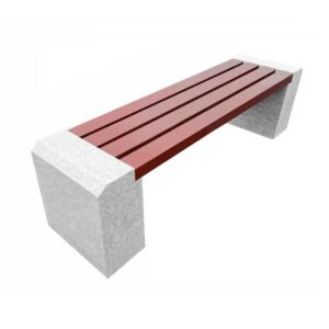 Granite Park Bench with WPC Seat