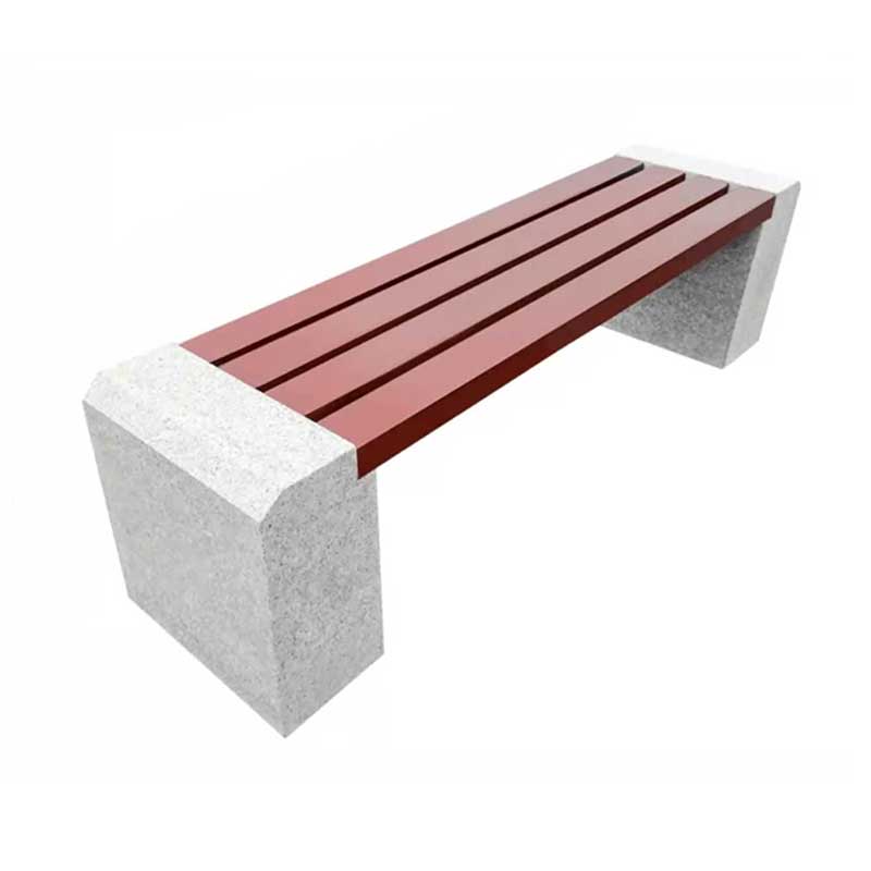 Granite Park Bench with WPC Seat