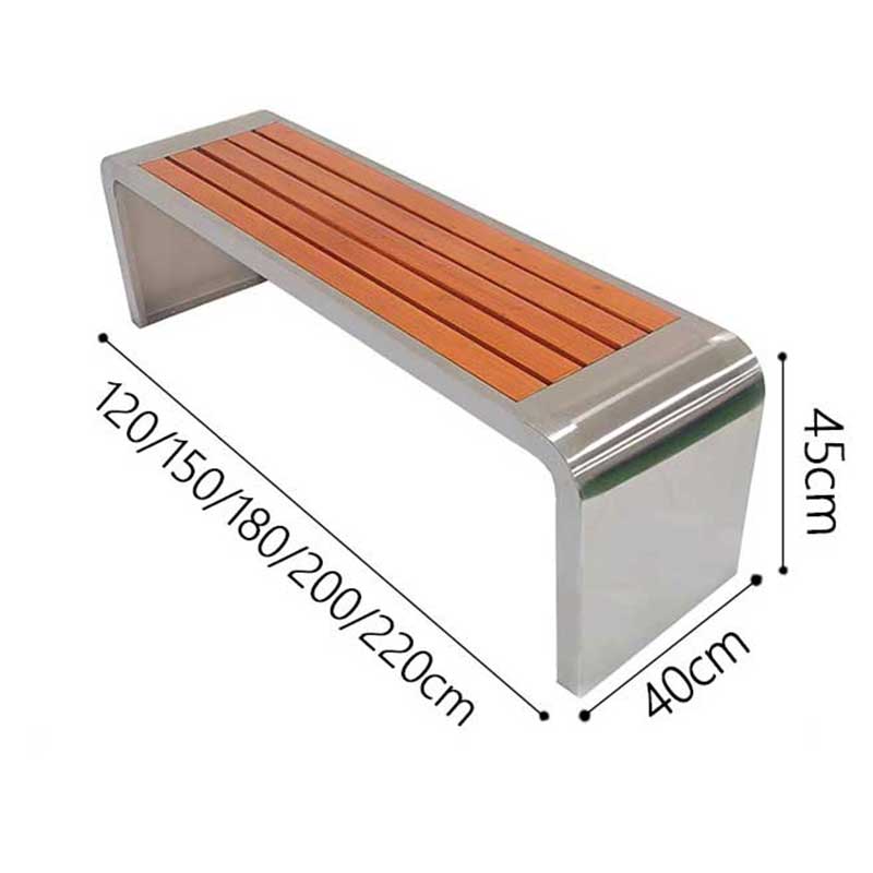 Stainless Steel Park Bench