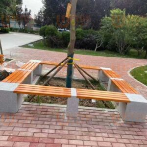 custom granite park bench