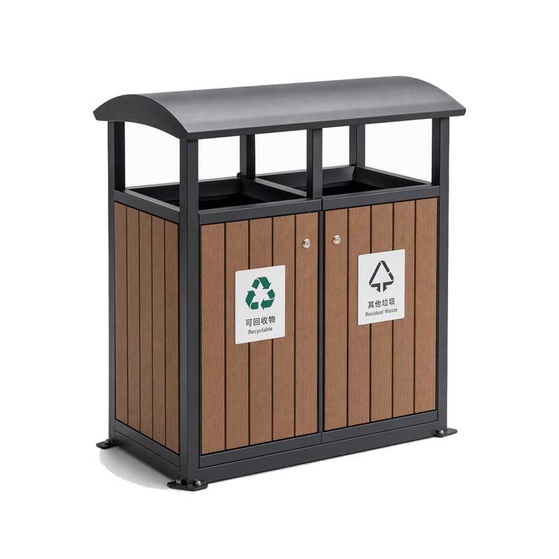 outdoor trash bin